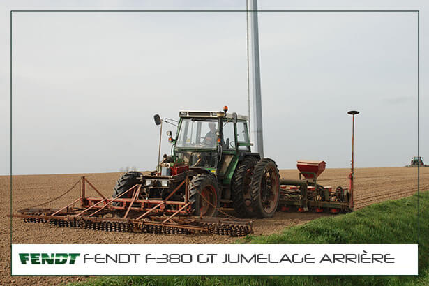 FendtF380GtJumelageArriere Tracteur Fendt 380 GT jumelage arrière